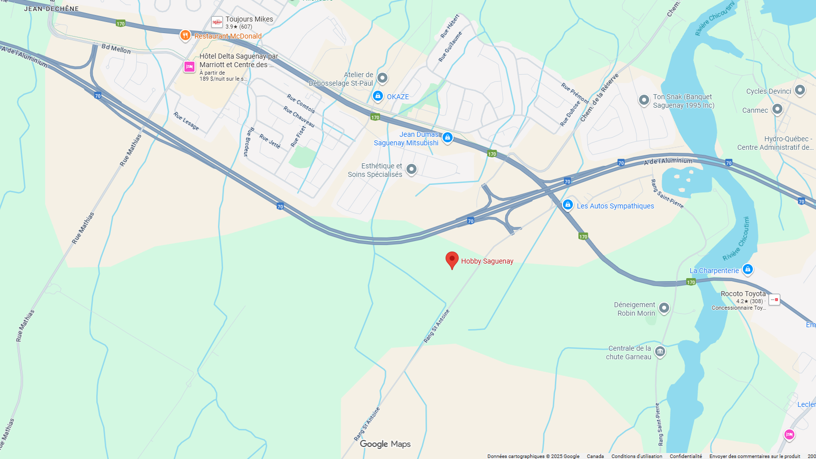 Carte - 2300 rang St-Antoine, Jonquière, QC